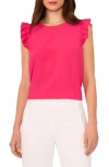 Halogen ® Textured Ruffle Button Top In Pink Peacock