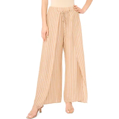 Halogen ® Tie Front Overlay Wide Leg Pants In White