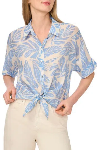 Halogen ® Tie Front Sleeve Top In Blue