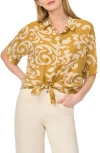Halogen ® Tie Front Sleeve Top In Yellow