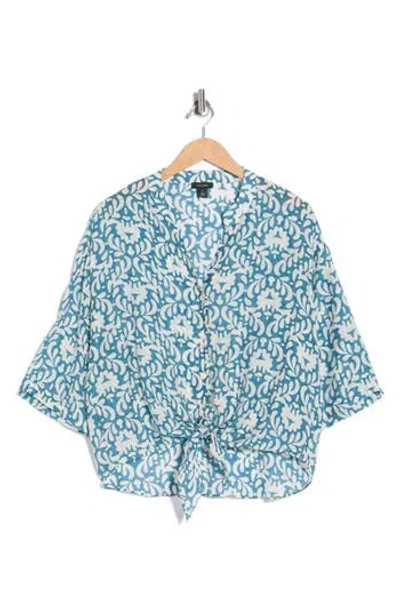 Halogen ® Tie Front Top In Blue