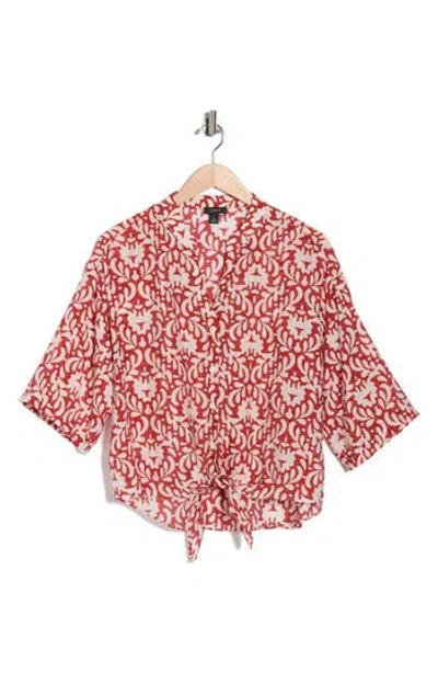 Halogen ® Tie Front Top In Red