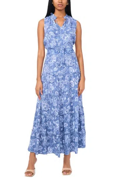 Halogen ® Tie Neck Sleeveless Tiered Maxi Dress