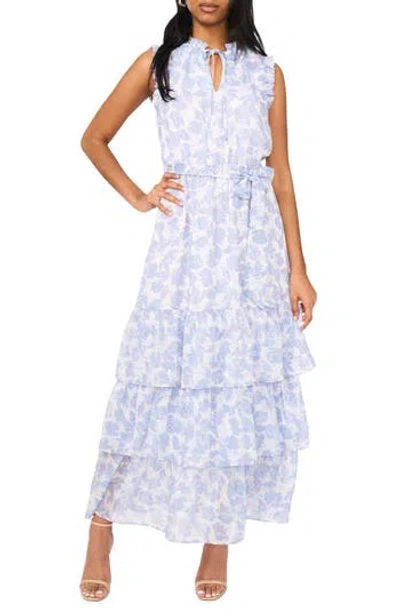 Halogen ® Tie Neck Sleeveless Tiered Maxi Dress
