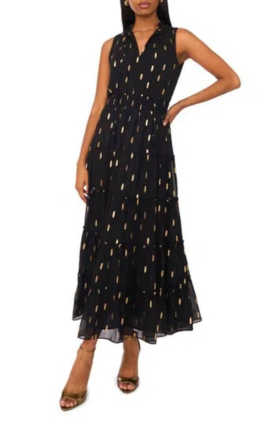 Halogen ® Tie Neck Tiered Maxi Dress In Black
