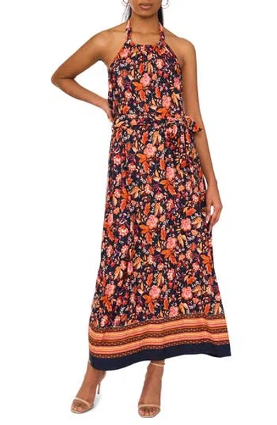Halogen ® Tie Waist Halter Maxi Dress In Pink Multi