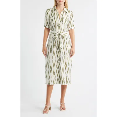 Halogen ® Tie Waist Shirtdress In Multi