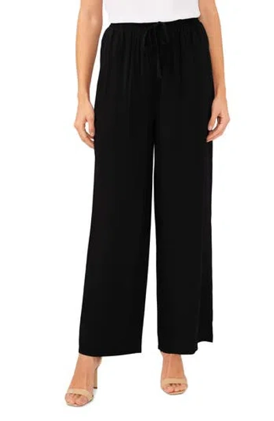 Halogen ® Tie Waist Wide Leg Pants In Rich Black