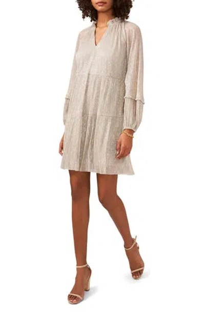 Halogen ® Tiered Long Sleeve Ruffle Dress