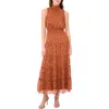 Halogen ® Tiered Maxi Smocked Maxi Dress In Brown