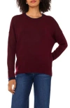 Halogen ® Tipped Crewneck Sweater In Burgundy
