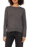 Halogen ® Tipped Crewneck Sweater In Gray