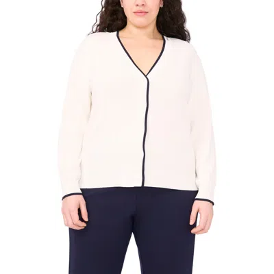 Halogen ® Tipped V-neck Cardigan In Neutral