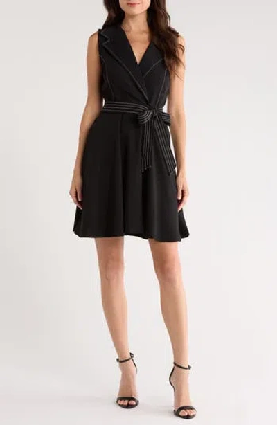 Halogen ® Topstitch Detail Sleeveless Dress In Black