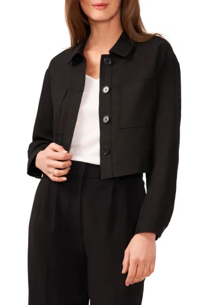 Halogen Tort Crop Jacket In Rich Black