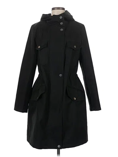 Pre-owned Halogen Trenchcoat In Black