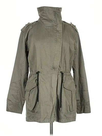 Pre-owned Halogen Trenchcoat In Green