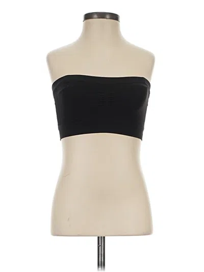 Pre-owned Halogen Tube Top Black Strapless Neckline Tops