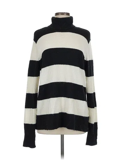 Pre-owned Halogen Turtleneck Sweater In Black