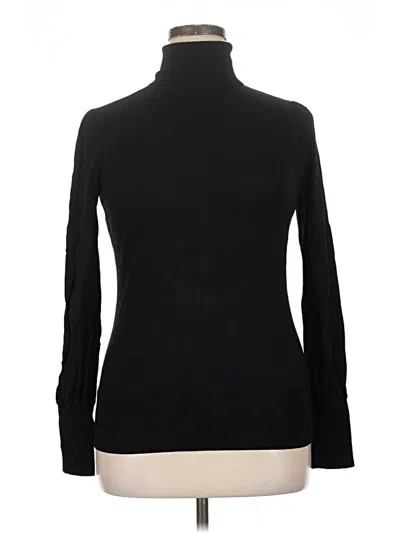 Pre-owned Halogen Turtleneck Sweater In Black