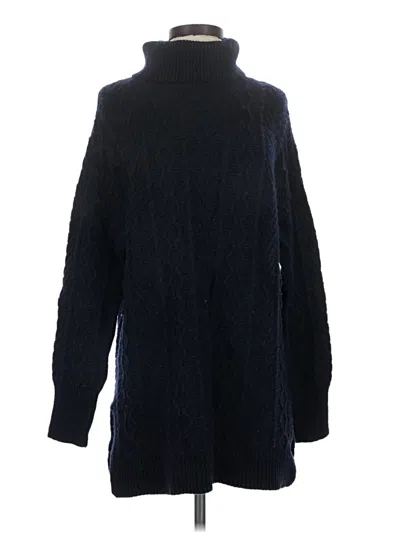 Pre-owned Halogen Turtleneck Sweater In Black