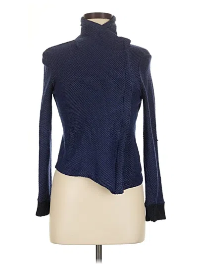 Pre-owned Halogen Turtleneck Sweater In Blue