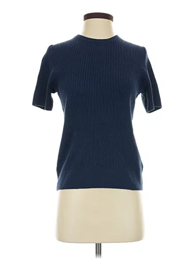 Pre-owned Halogen Turtleneck Sweater In Blue