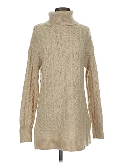 Pre-owned Halogen Turtleneck Sweater In Brown