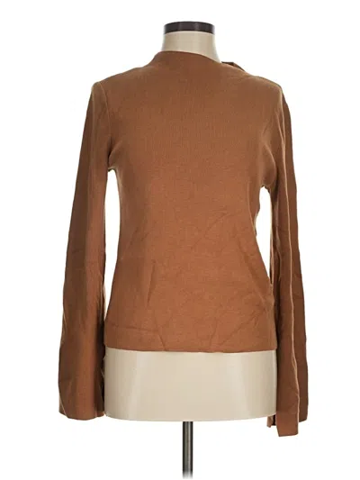Pre-owned Halogen Turtleneck Sweater In Brown