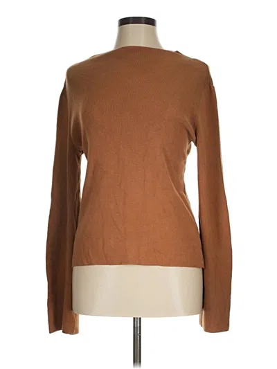 Pre-owned Halogen Turtleneck Sweater In Brown