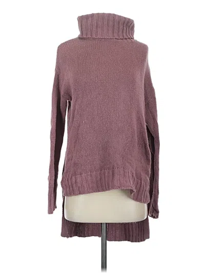 Pre-owned Halogen Turtleneck Sweater In Burgundy