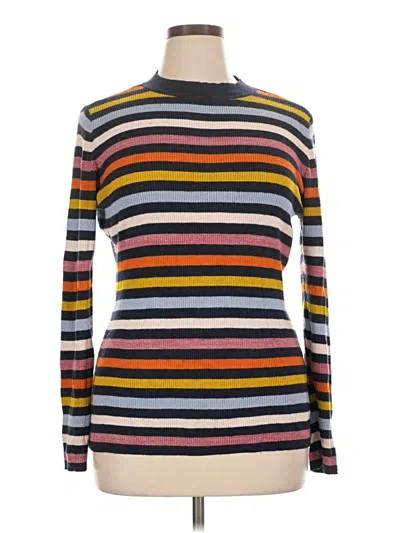 Pre-owned Halogen Turtleneck Sweater In Gold