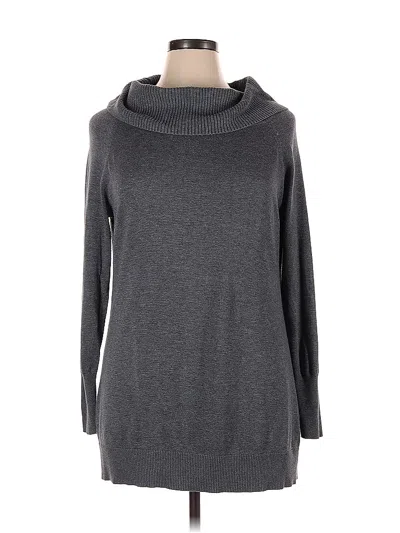 Pre-owned Halogen Turtleneck Sweater In Gray