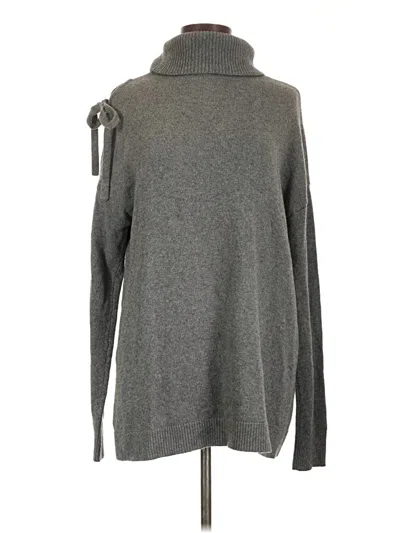 Pre-owned Halogen Turtleneck Sweater In Gray