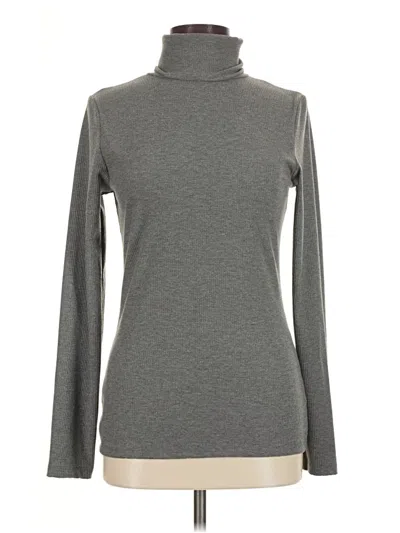 Pre-owned Halogen Turtleneck Sweater In Gray