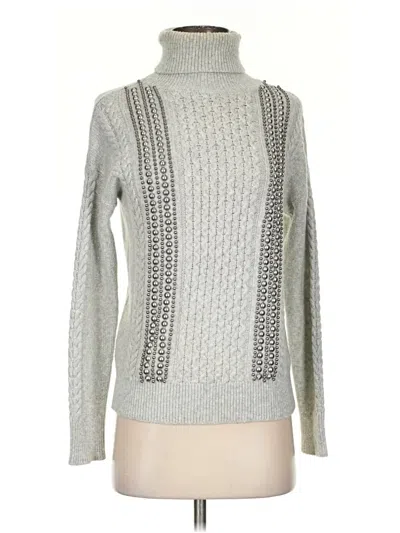 Pre-owned Halogen Turtleneck Sweater In Gray