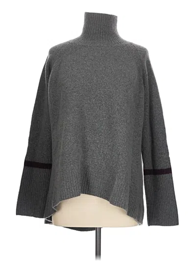 Pre-owned Halogen Turtleneck Sweater In Gray