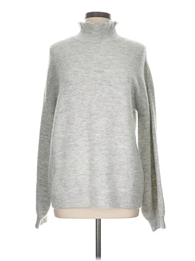 Pre-owned Halogen Turtleneck Sweater In Gray