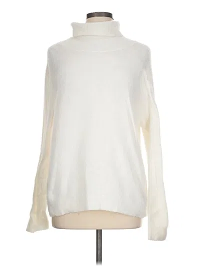 Pre-owned Halogen Turtleneck Sweater In Ivory