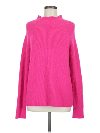 Pre-owned Halogen Turtleneck Sweater In Pink