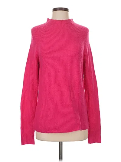 Pre-owned Halogen Turtleneck Sweater In Pink