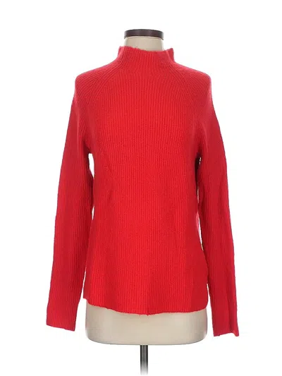 Pre-owned Halogen Turtleneck Sweater In Red