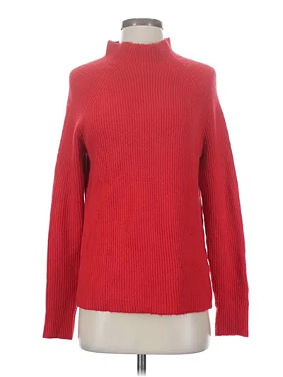 Pre-owned Halogen Turtleneck Sweater In Red