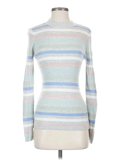 Pre-owned Halogen Turtleneck Sweater In Silver