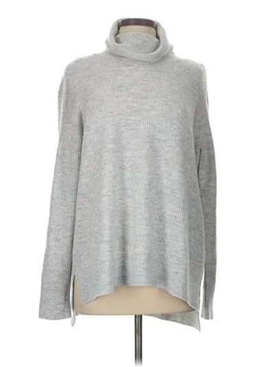 Pre-owned Halogen Turtleneck Sweater In Silver