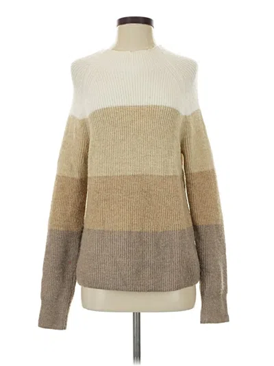 Pre-owned Halogen Turtleneck Sweater In Tan