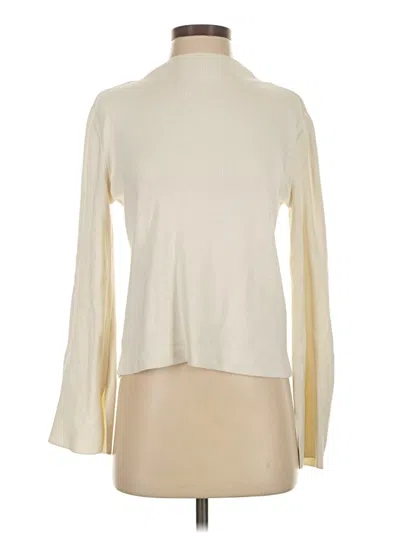 Pre-owned Halogen Turtleneck Sweater In White
