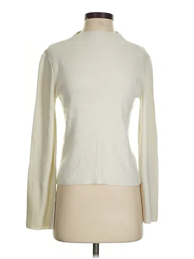Pre-owned Halogen Turtleneck Sweater In White