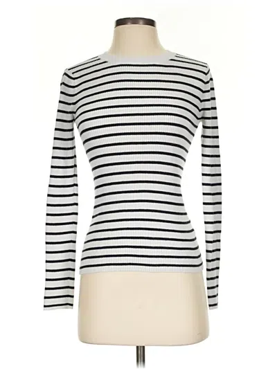 Pre-owned Halogen Turtleneck Sweater In White