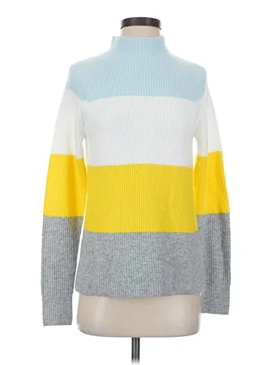 Pre-owned Halogen Turtleneck Sweater In Yellow
